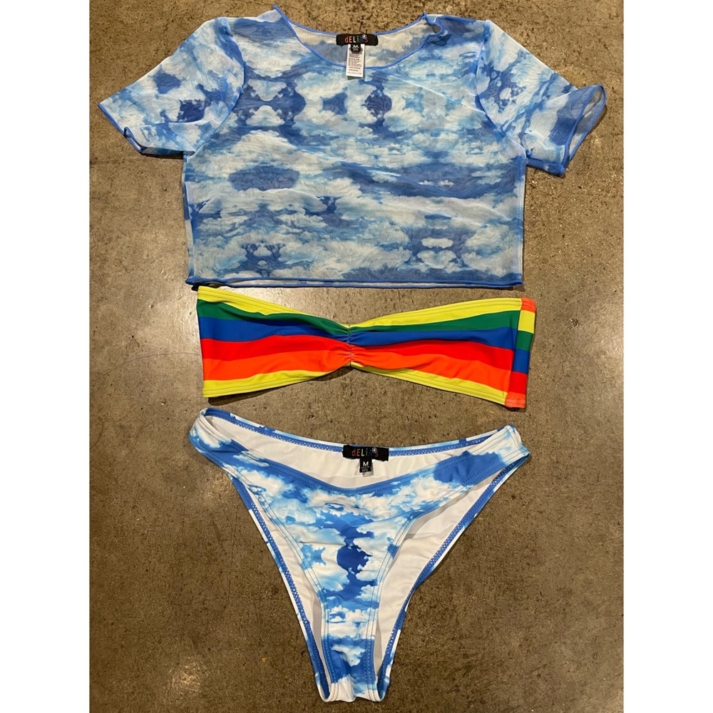 Delia’s by Dolls Kill In The Clouds Bikini Set